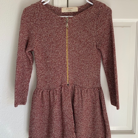 Sparkly Pink ZaraKnit Zip-up Long Sleeve Blouse - Picture 1 of 7